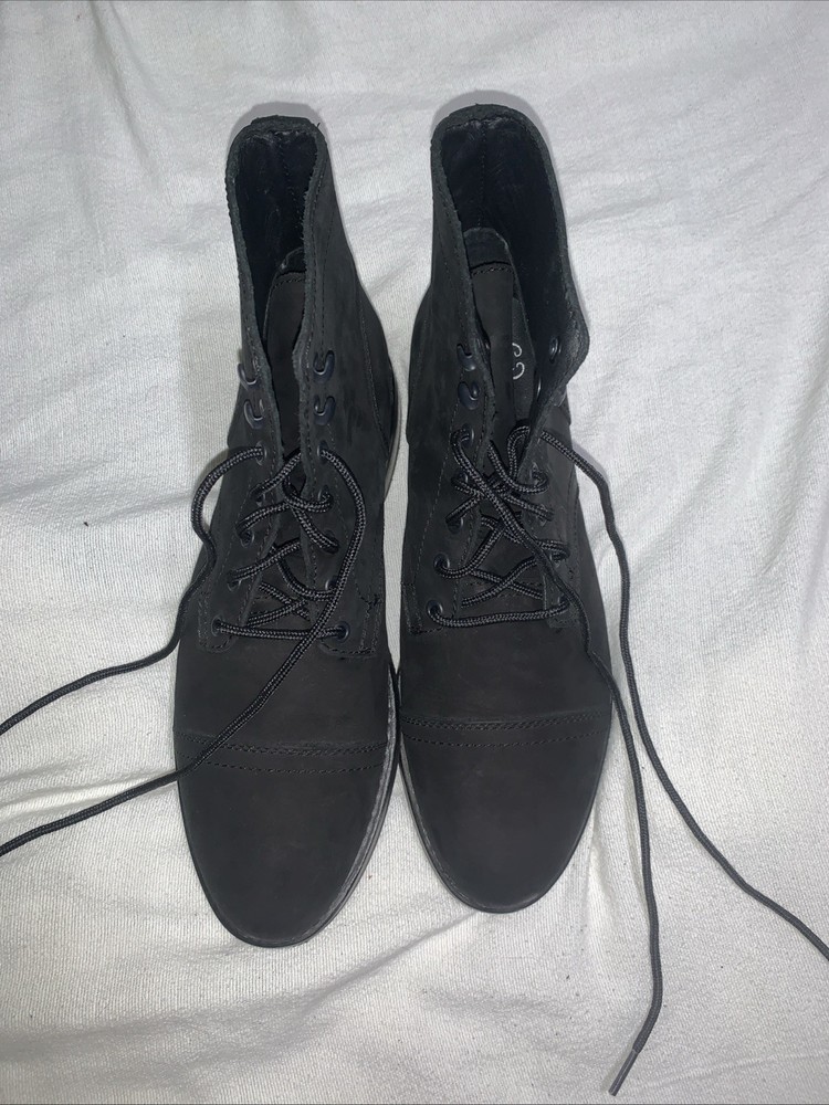Thursday Boot Matte Black Leather Cap Toe Ankle Boot Size 10 Handcrafted
