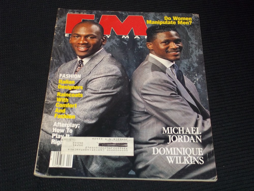 1991 April Em Ebony Men Magazine - Michael Jordan & Dominique Wilkins - H 8651