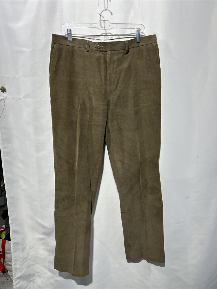 Lauren Ralph Lauren Mens Brown Corduroy Chino Pants 34x32 Straight Leg