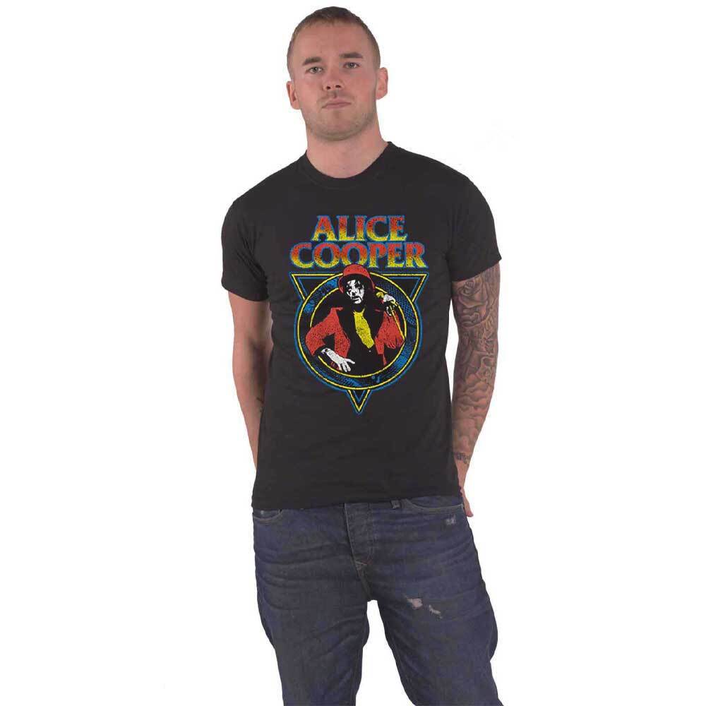 Alice Cooper Snake Skin Mad House Band Logo Mens Black Tee Official New Size