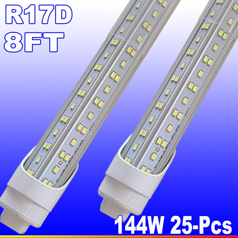 T8 8Ft R17D HO Led Tube Light 8 FOOT Led Bulbs 8Foot 144W 8' Led Shop Light 25pc