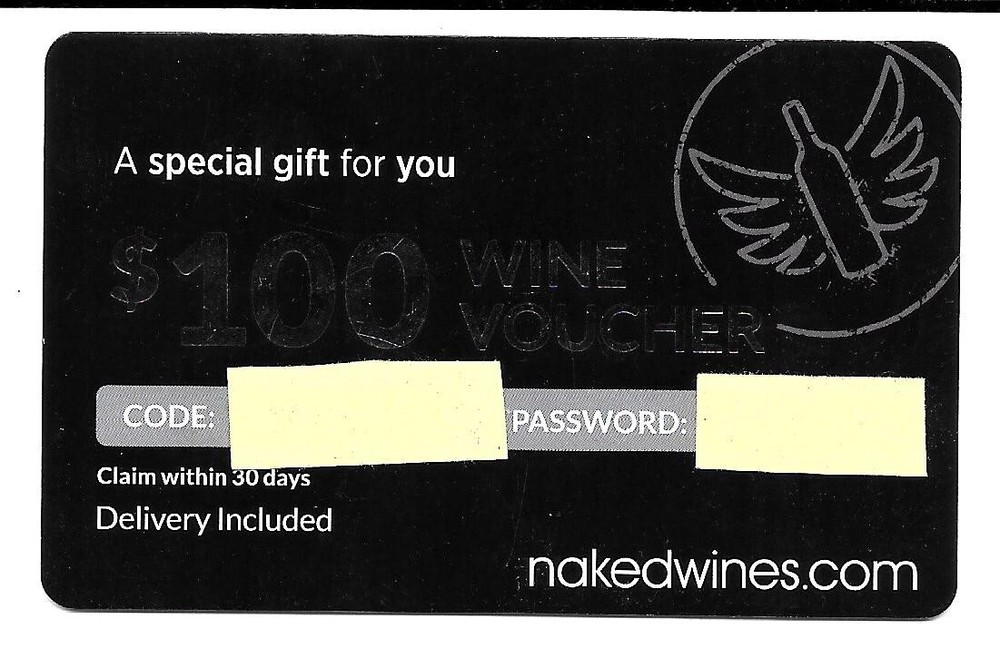 $100 Naked Wines Gift Card Voucher - Redeem at nakedwines.com-image