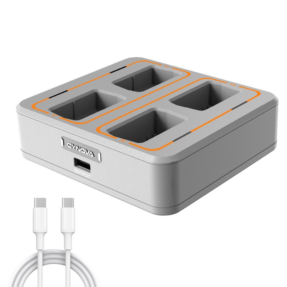4-Slot USB-C Fast Charging Dock for DJI Mini 3 Pro Batteries