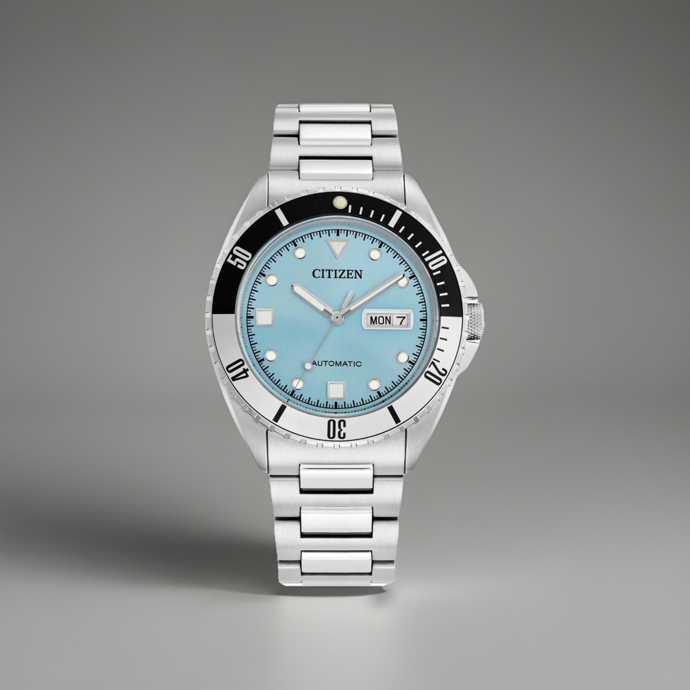 Citizen Men's Light Blue Automatic Silver Stainless Steel Watch 42 MM NH7530-52L