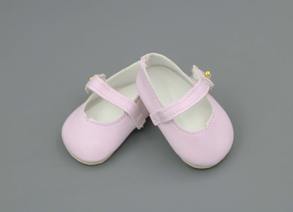 Light pink flower flats for 18-inch American Girl doll
