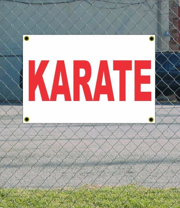 2x3 Karate Red & White Banner Sign NEW Discount Size Price Free Shipping