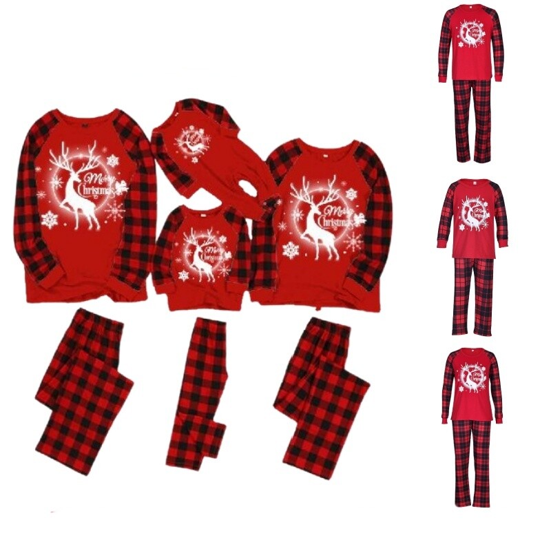 Family Matching Christmas Pyjamas Lohill Sale USA Xmas Sets Pajamas PJs Party-image