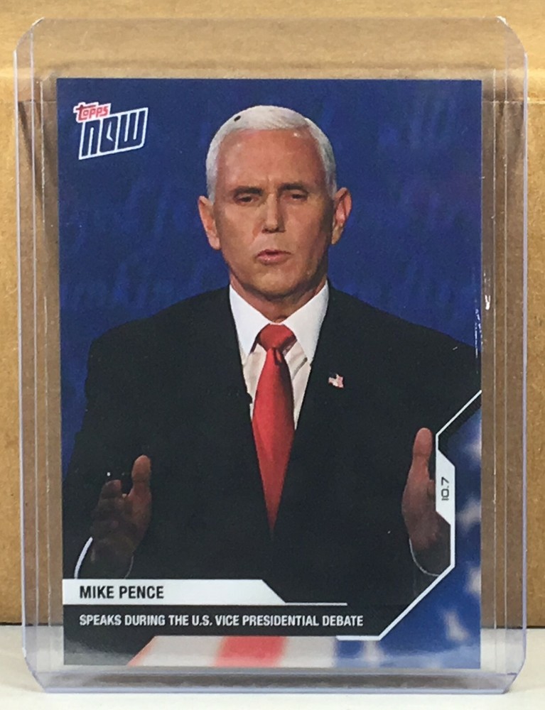2020 TOPPS NOW USA ELECTION #6 MIKE PENCE speaks Vice Presidential Debate Fly
