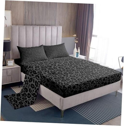 African Cheetah Wildlife Bed Sheet Queen QUEEN (W60*L80*H16