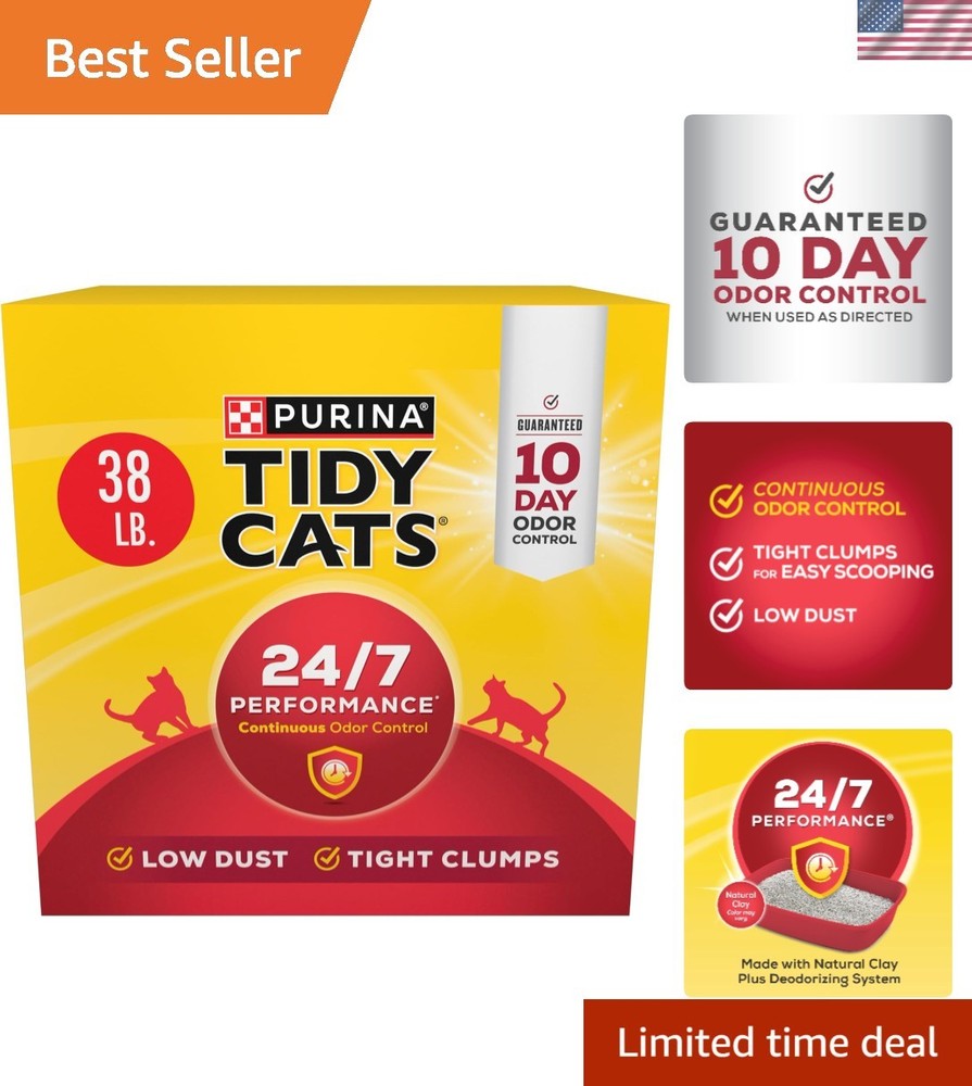 Purina 24/7 Performance Clumping Cat Litter - 38 lb. Box for Odor Control