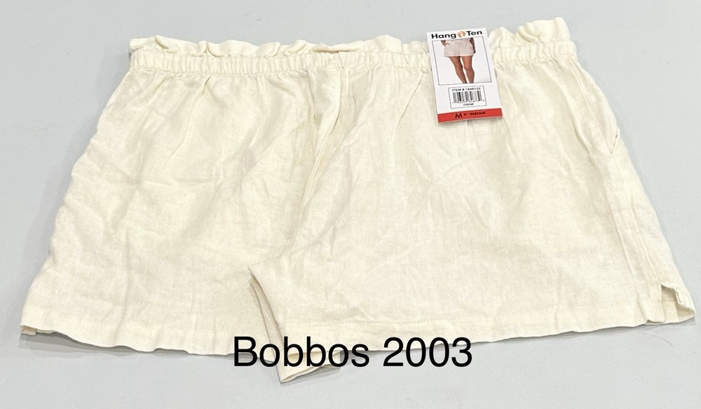 Hang Ten Women's Linen Blend Short, Cream, Size M
