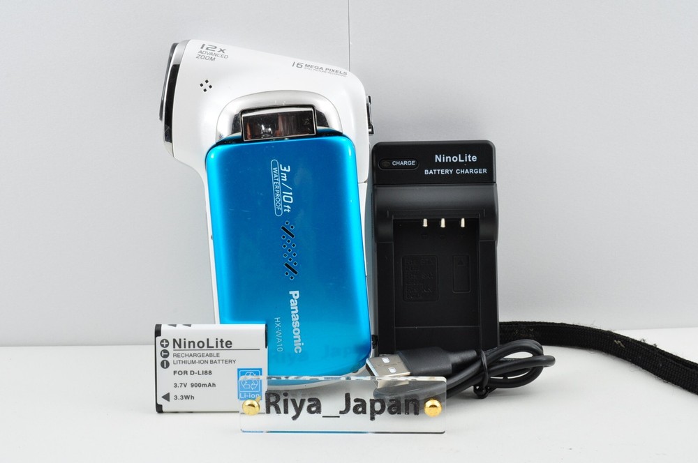 Panasonic HX-WA10 Ocean Blue Waterproof Digital Video Camera Japanese Import
