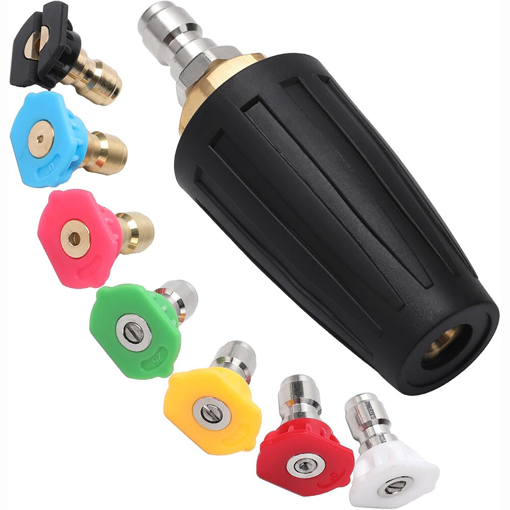 4.0GPM 4000PSI High Pressure Washer Turbo Nozzle 1/4 Quick Connect Rotating Spray Tip