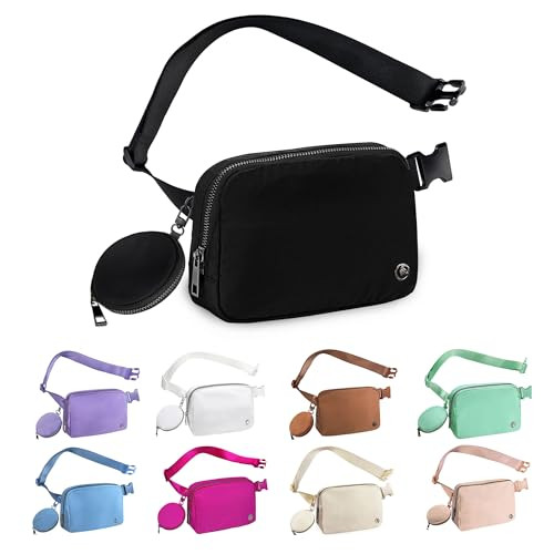 2023 Waterproof Black Fanny Pack for Women & Men - Crossbody Bag