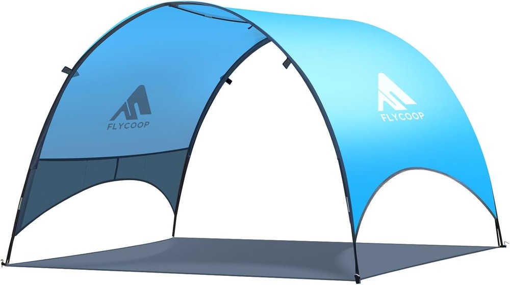 Compact Blue Beach Tent Shade Canopy Foldable 90.5x59x53 Inches