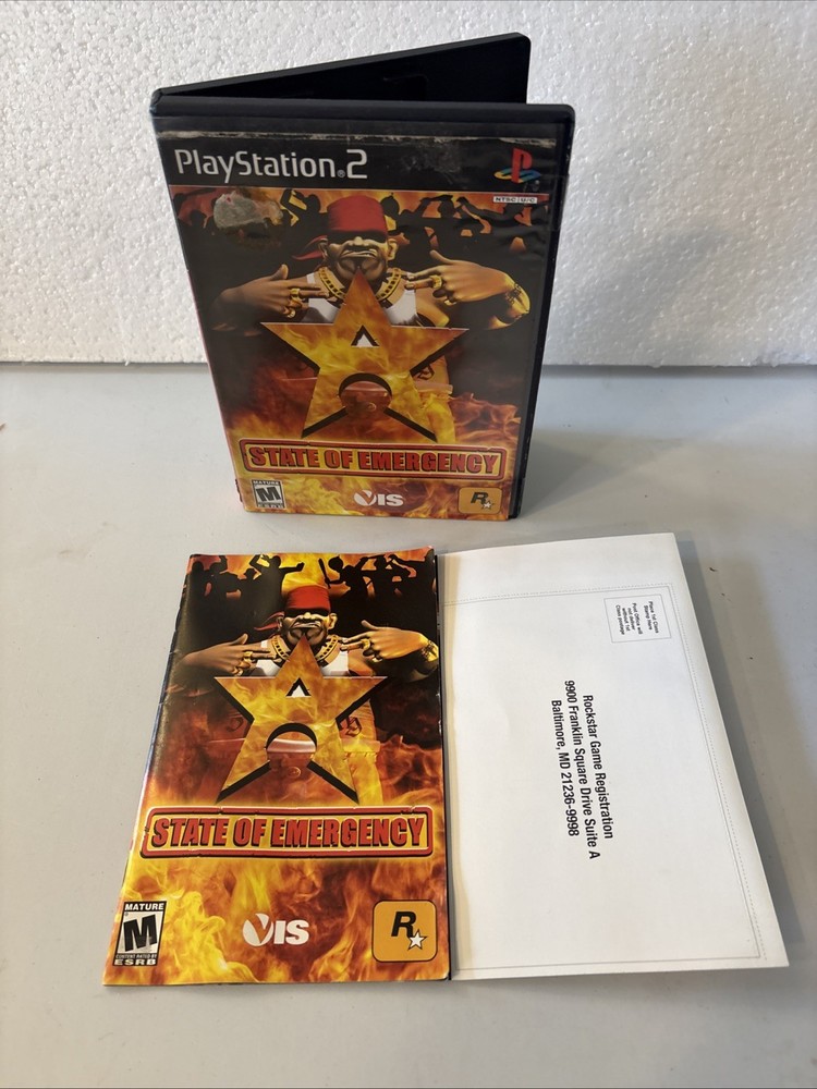 State of Emergency (PlayStation 2 PS2, 2003) Complete CIB + Reg Card
