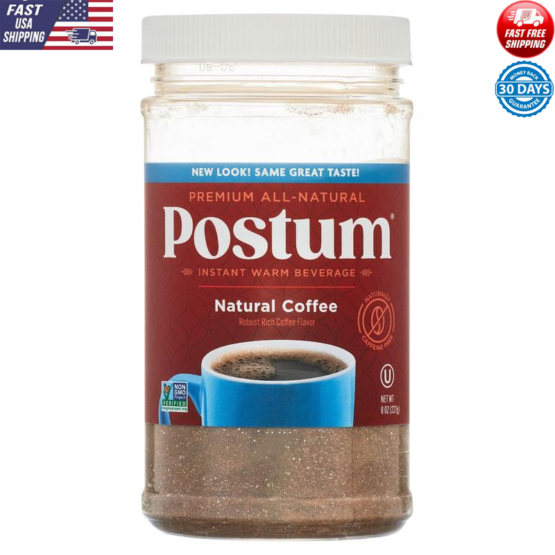 Caffeine Free Instant Coffee Substitute Roasted Wheat Vegan Non GMO Beverage New