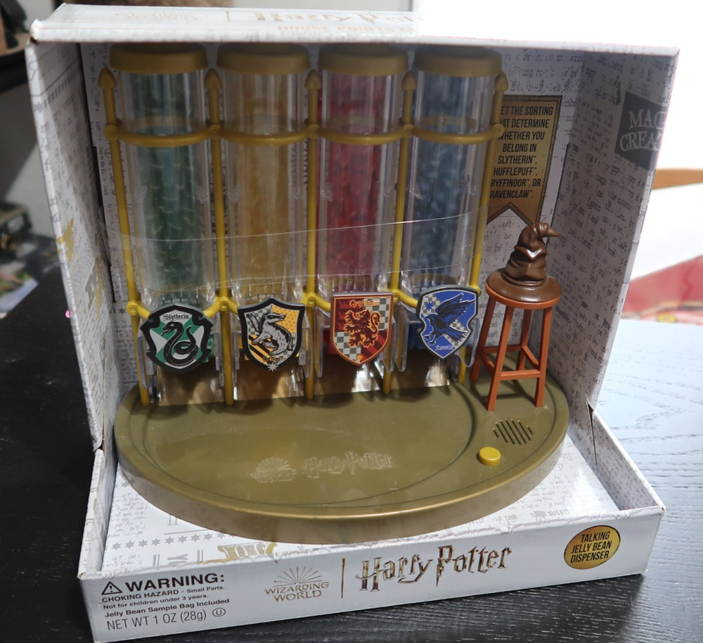 Harry Potter Jelly Belly House Points Counter TALKING JELLY BEAN Dispenser NEW