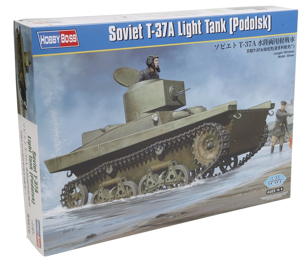 Hobby Boss Soviet T-37A Podolsk Light Tank Model Kit Detailed Replica
