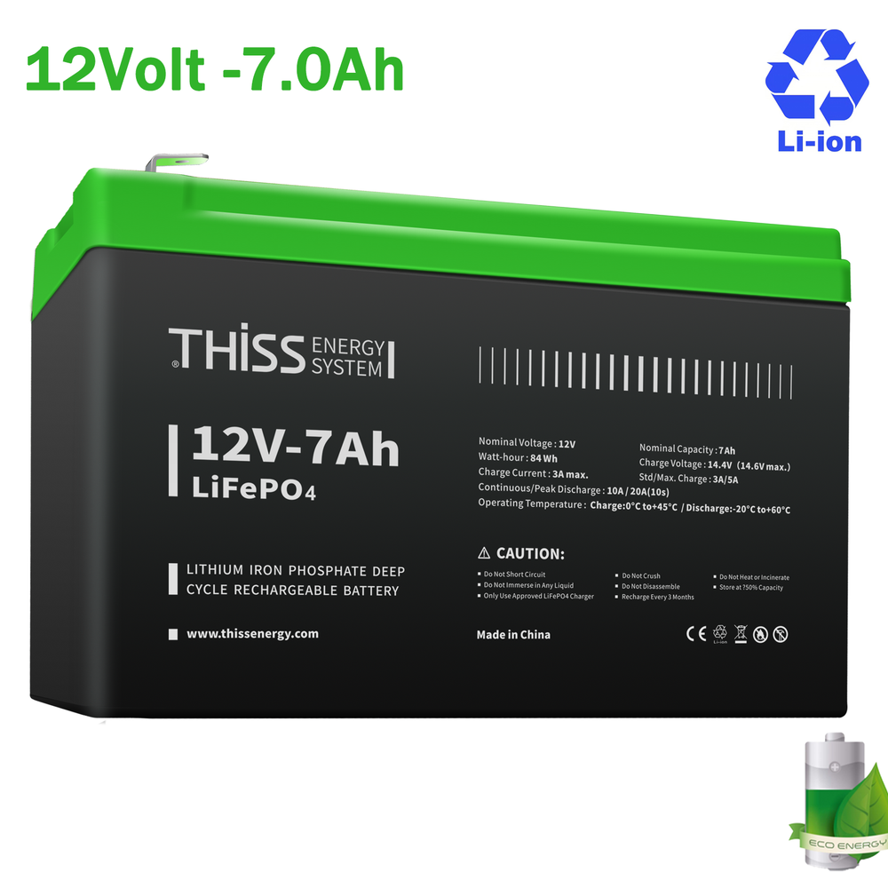 12V 7Ah LiFePO4 Battery Lithium Phosphate Deep Cycle Energy Storage Battery lot