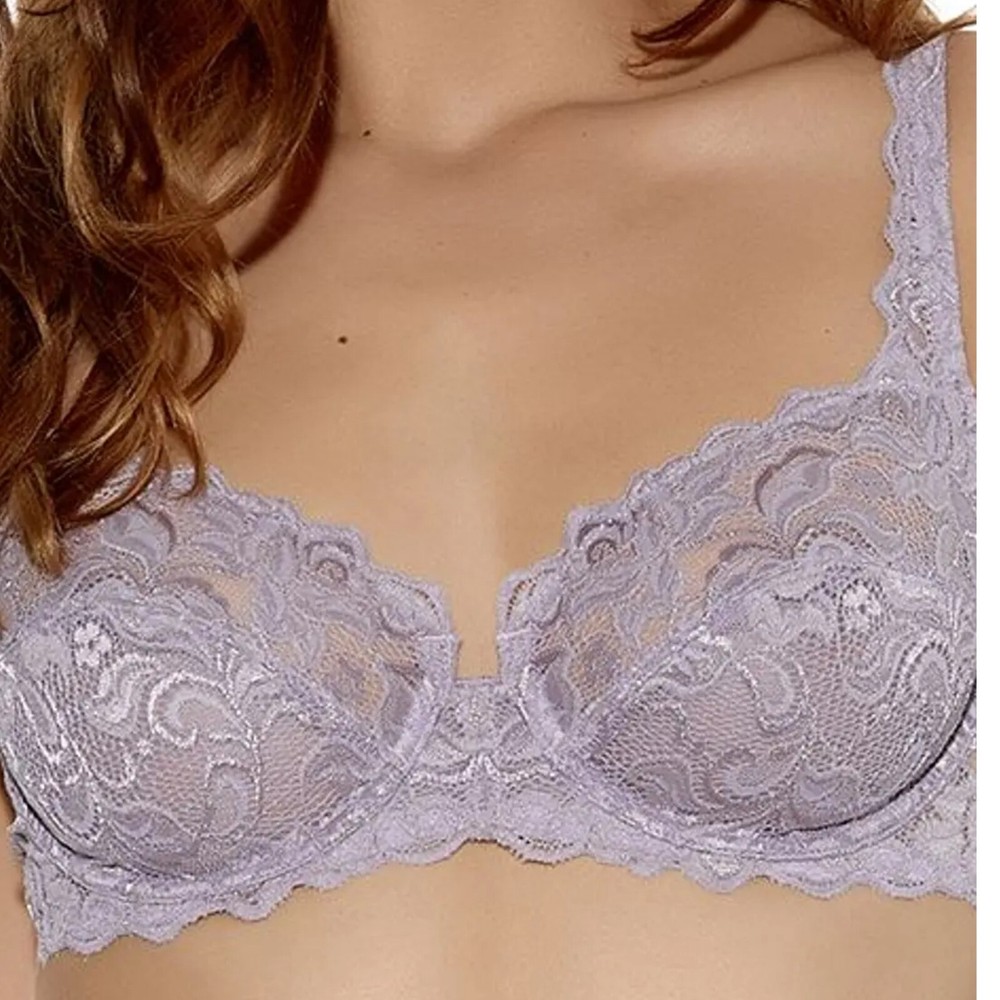 Wacoal Eglantine Bra Heather Lace Size 32C Underwired Full Cup Balcony BFA662