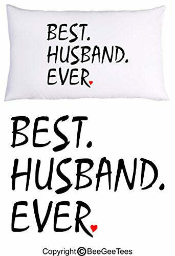 Best Husband Ever Pillowcase Heart (1 Queen Pillowcase)