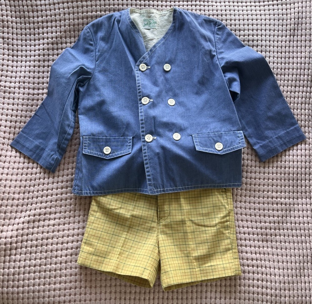 Vintage Jack Tar Togs 2 Piece Blue Toddler Suit 1970’s Size 3?