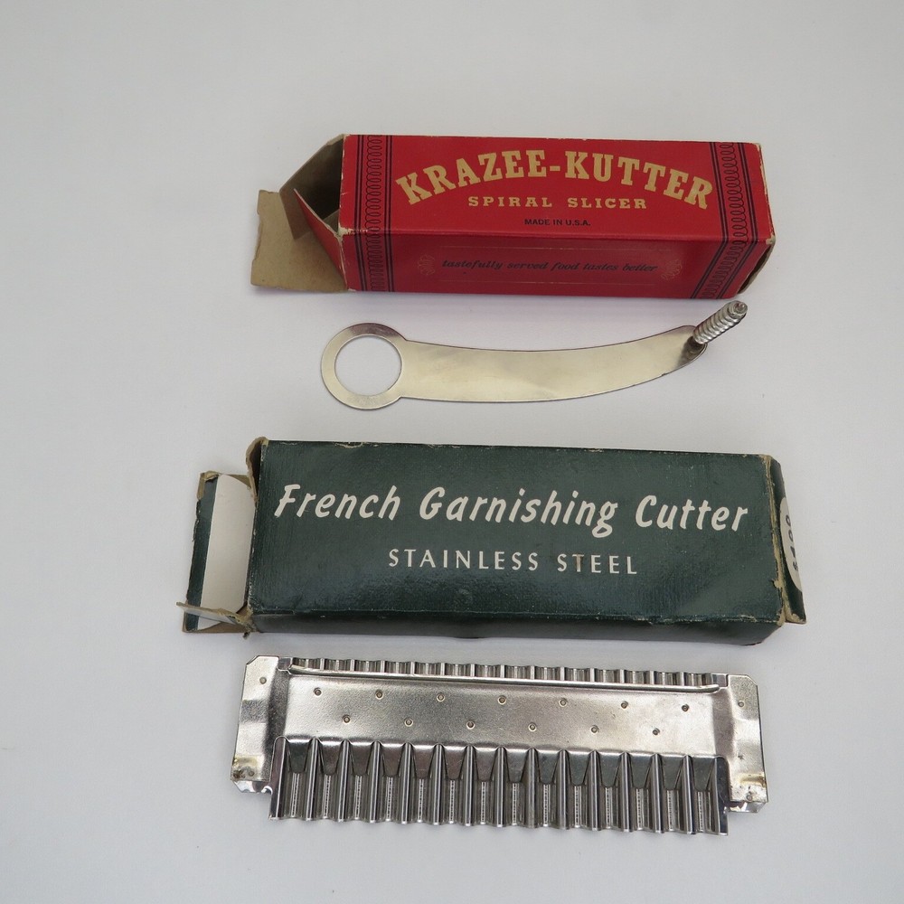 Vintage Krazee Kutter Spiral Slicer French Garnishing Kitchen Tool
