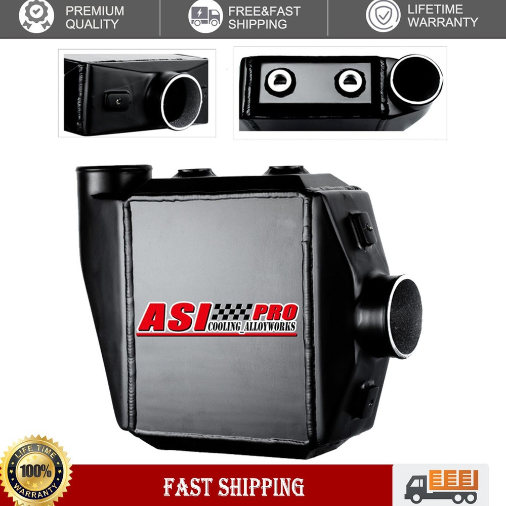 Black Aluminum Liquid Water To Air Intercooler 9.05
