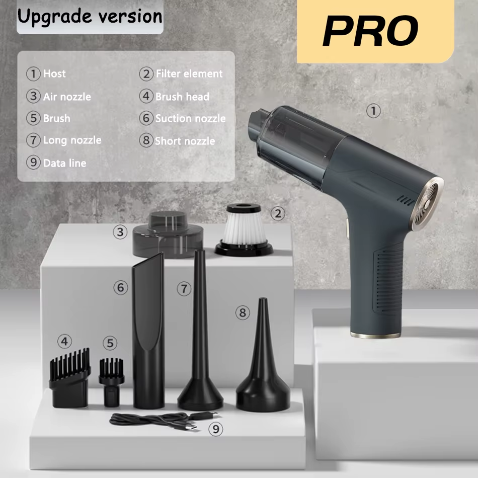 2023 Cyclone Filter Rechargeable Battery - Wireless Mini Car Vacuum Cleaner