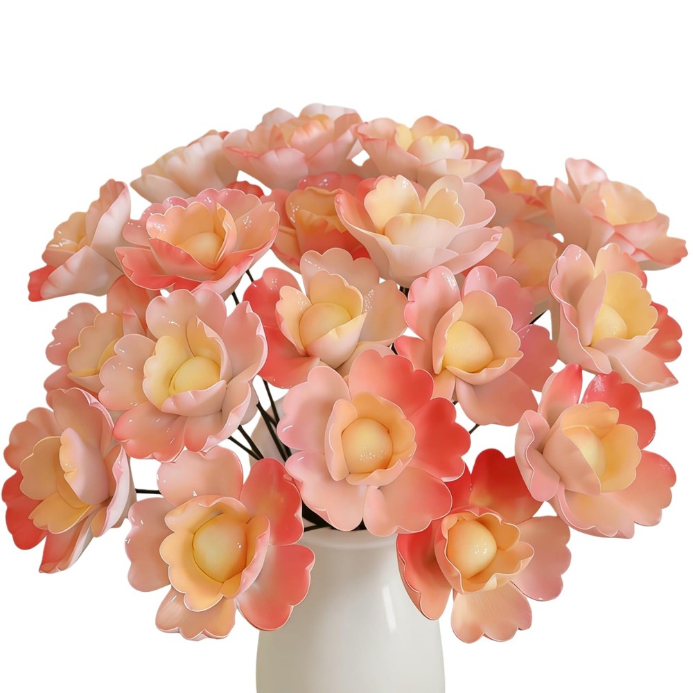 3D Handmade Ceramic Flowers Set of 25 Blossoms Eternal Flower Home Decor.Crea...