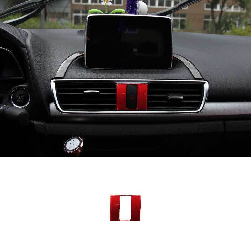 Bright Red Emergency Light Switch Panel Trim 1PCS For Mazda 3 Axela 2014-2018
