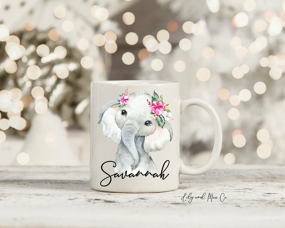 Elephant Mug Elephant Mug Christmas Gift Mug Ceramic Mug Elephant Personalized