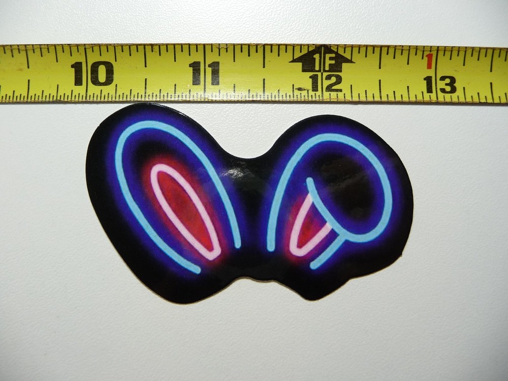 BUNNY EARS NEON STYLE STICKER DECAL COLORFUL FUNNY CELEBRATION