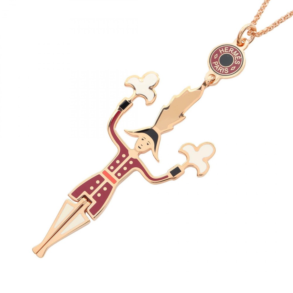 Eligible HERMES Artificier Fireworks Necklace Jewelry GP (Gold Plated) L