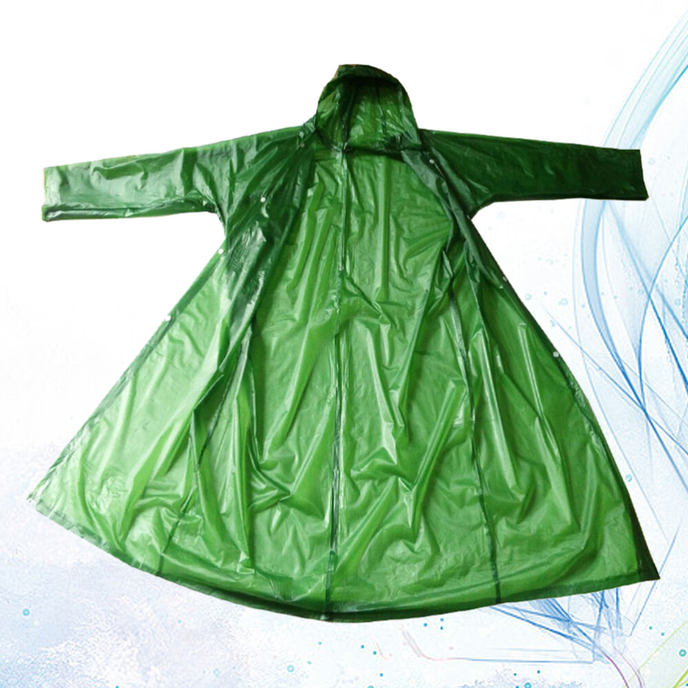 Green Waterproof Rain Suit with Hood for Outdoor Activities and Waterproof Wear