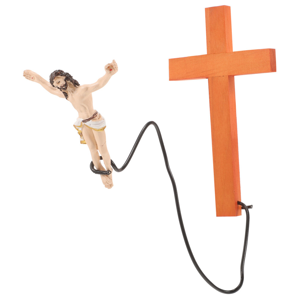 Christian Wall Cross Delicate Bungee Jumping Jesus Cross Hanging Adornment