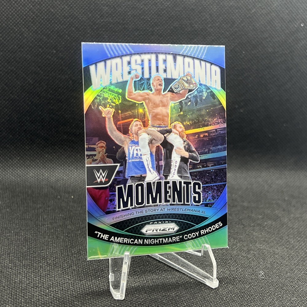 2024 Panini Prizm WWE #40 American Nightmare Cody Rhodes WrestleMania Moments