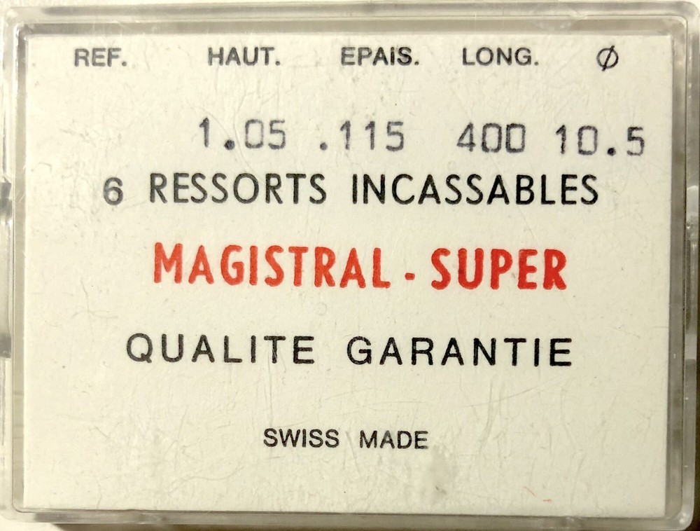 1X Mainspring 1.05x.115 Ø10.5 for Watch 400-105 O 40 GL