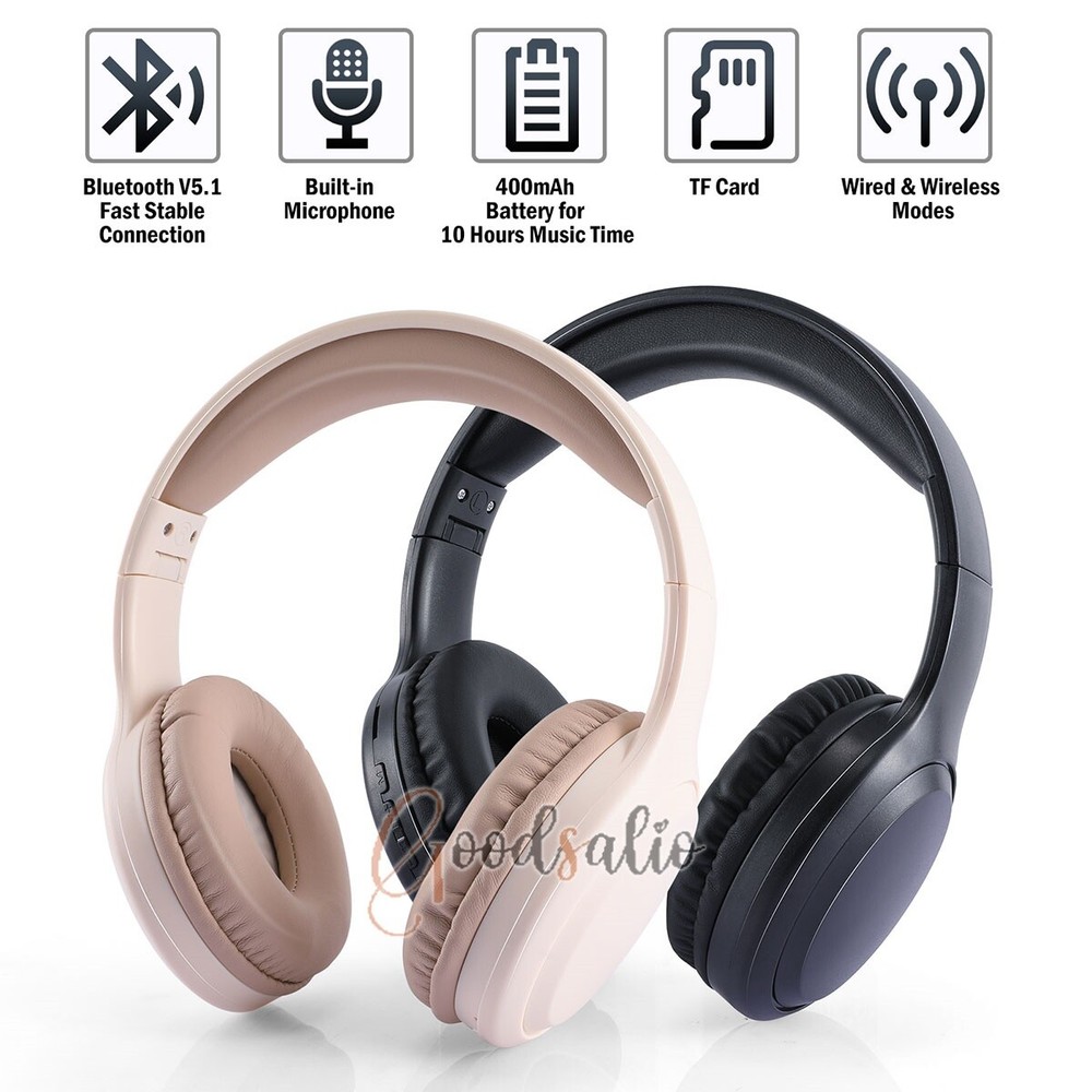 Auriculares Bluetooth inalámbricos con micrófono para llamadas