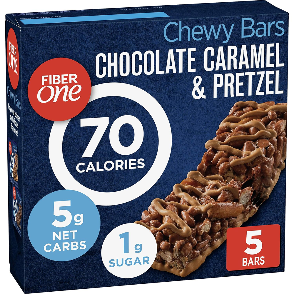 70 Calorie Chewy Snack Bars, Chocolate Caramel and Pretzel, 5 Ct