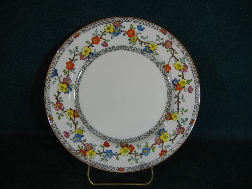 Spode Spring Y5657 Bone China Tan Trim Salad Plate(s)