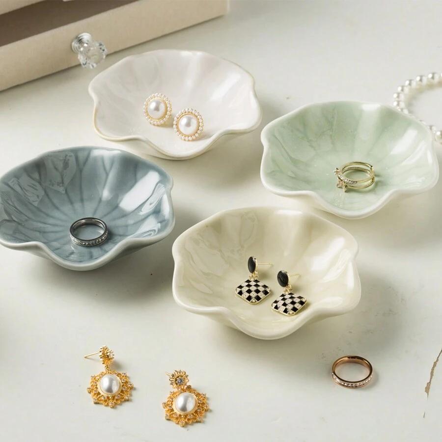 Ceramic Stackable Jewelry Tray Organizer for Necklaces Small Multicolor Gift