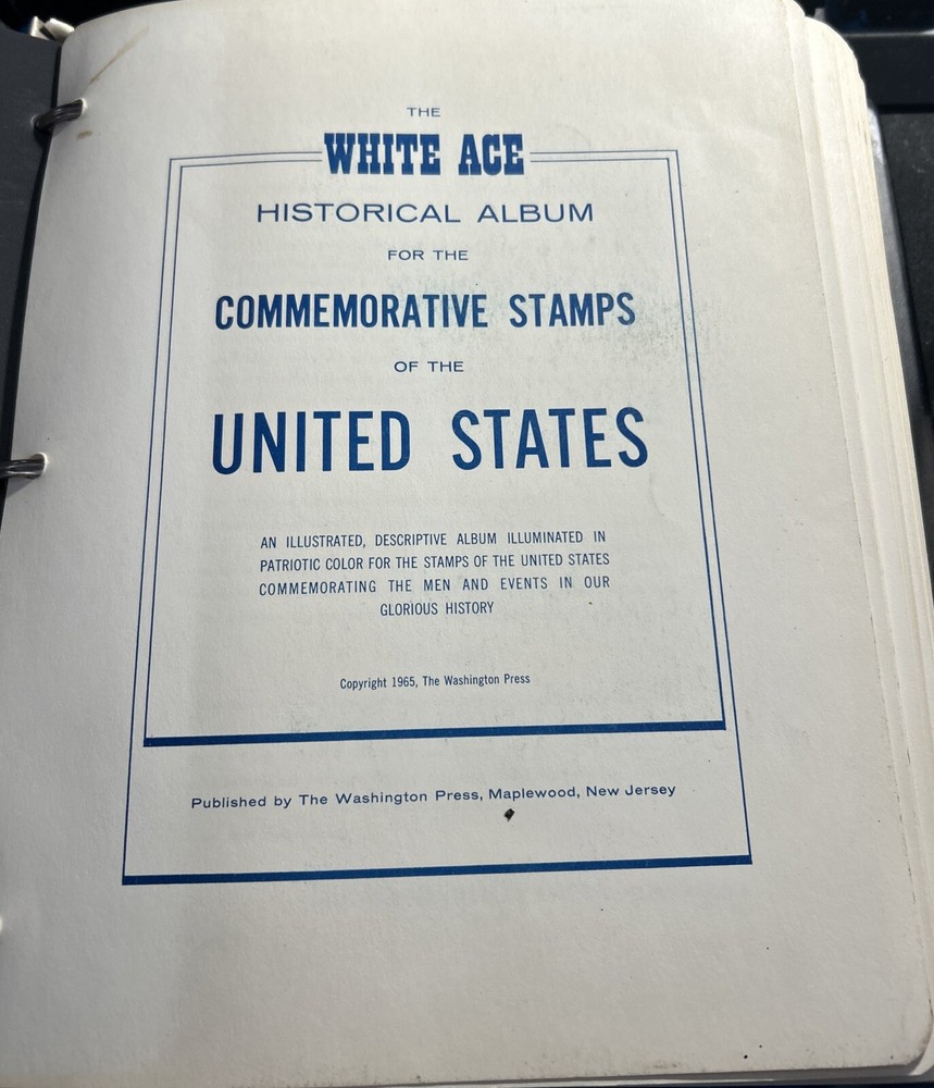 1965 The White Ace Historical Album Commemorative Stamps US