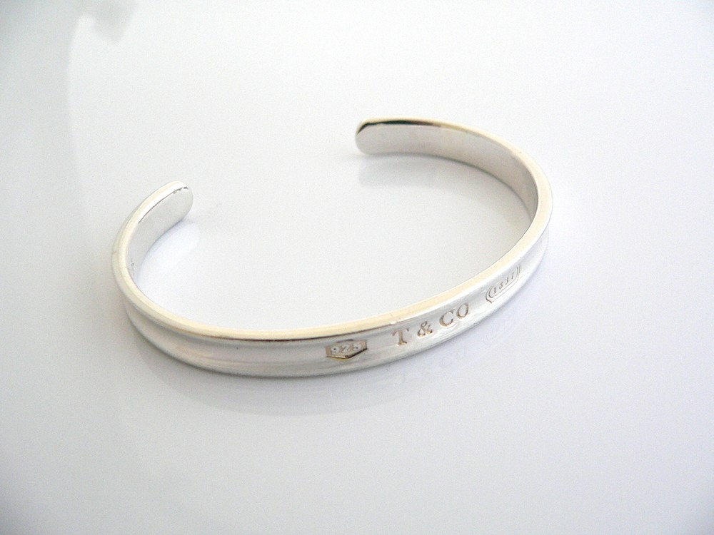 Tiffany & Co 1837 Silver Cuff Bangle Bracelet Love Statement Gift Rare Vintage