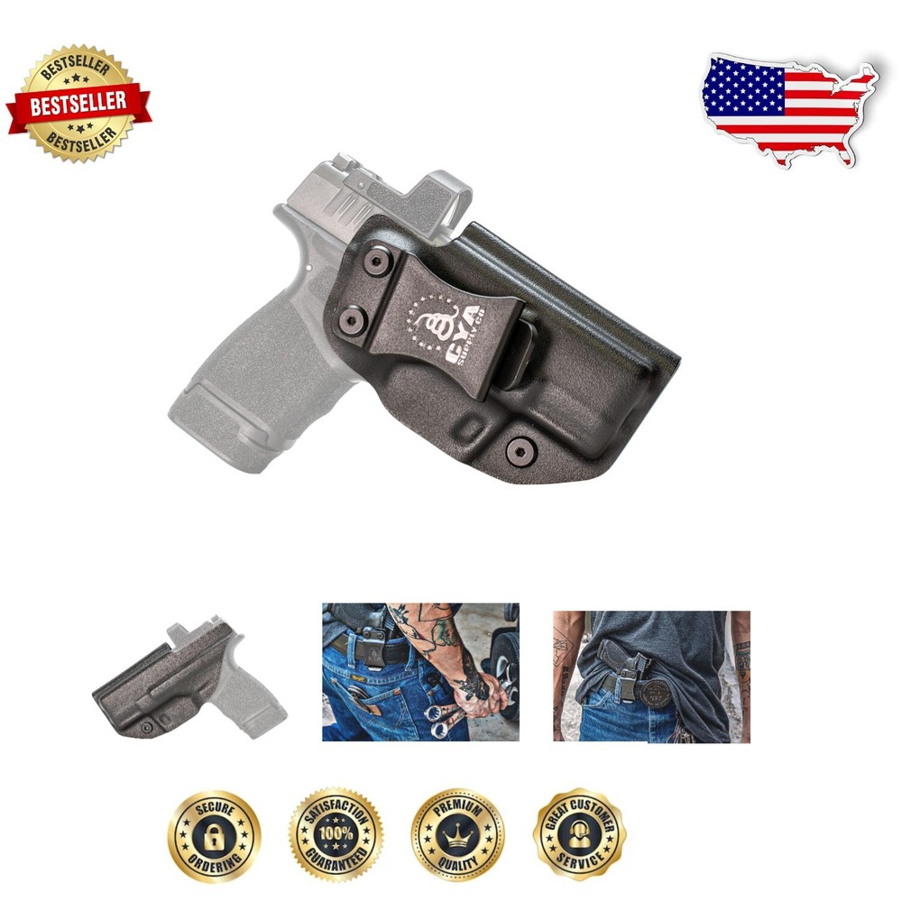 Sleek Black IWB Holster for Springfield Hellcat - All-Day Comfort & Performance