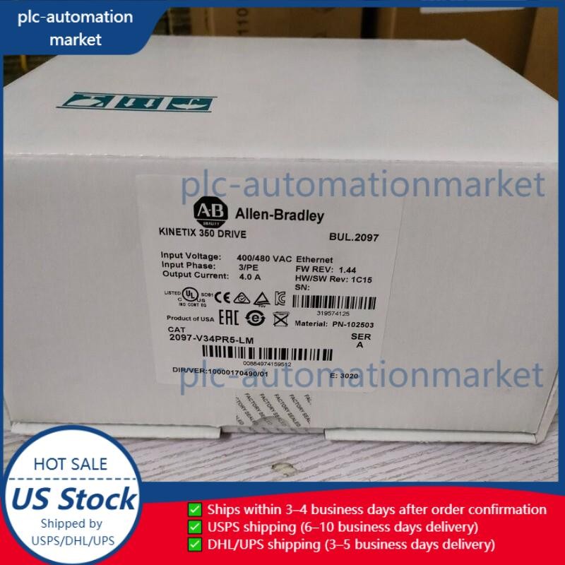 AB 2097-V34PR5-LM NEW Sealed Kinetix 350 Servo Drive 2097 V34PR5 LM US Free Tax