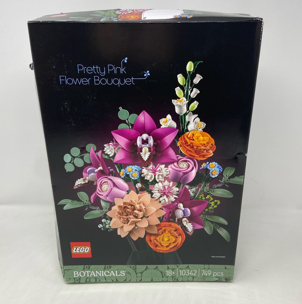 LEGO Botanicals Pretty Pink Flower Bouquet 10342, Multi/Pink, 749-Piece