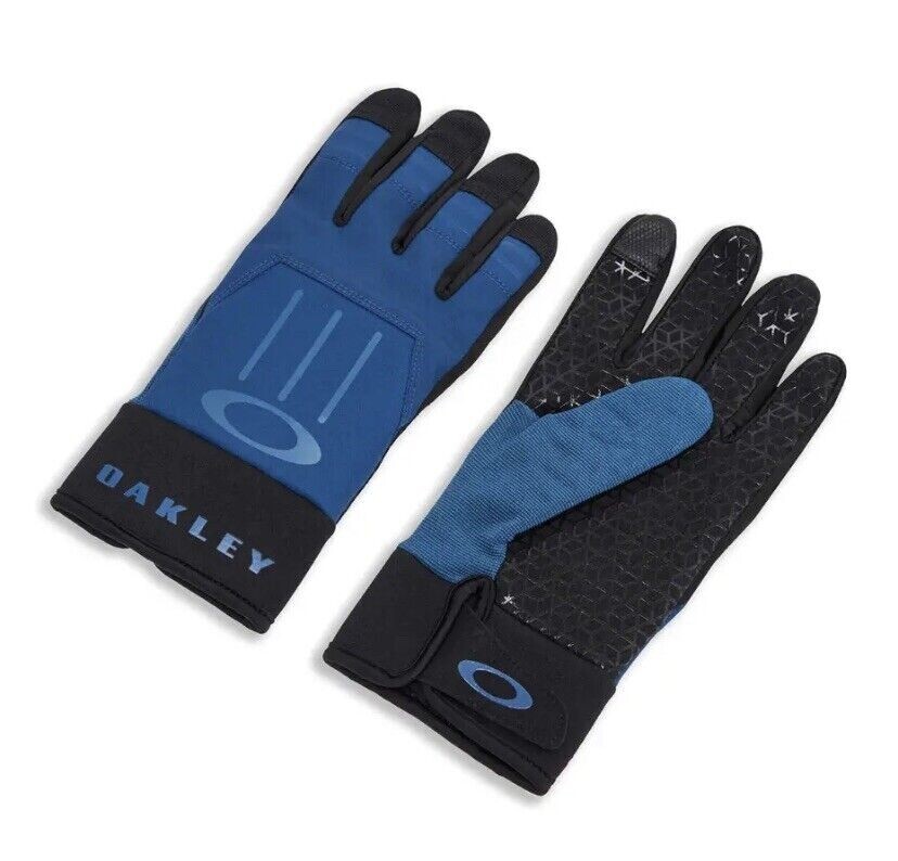 Oakley Men's Ellipse Foundation Winter Gloves Large Blue Water Resistant