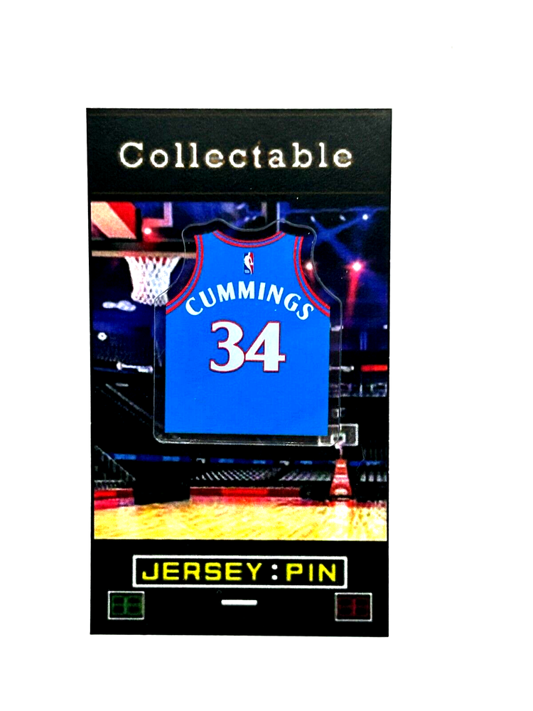 San Diego Clippers Terry Cummings jersey lapel pin-RETRO Collectable-FREE SHIP